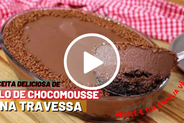 Como Fazer Bolo de Chocomousse na Travessa: Veja Como Fazer Bolo de Chocomousse na Travessa com essa Receita Fácil e Deliciosa - VEJA O VÍDEO!